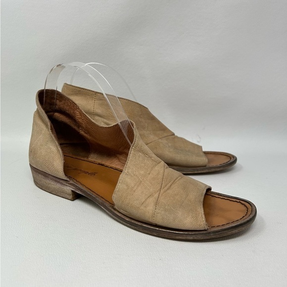 Free People Women's Mont Blanc Open Toe Cutout Sandal, Tan Leather Size EU 38.5 - Picture 3 of 13
